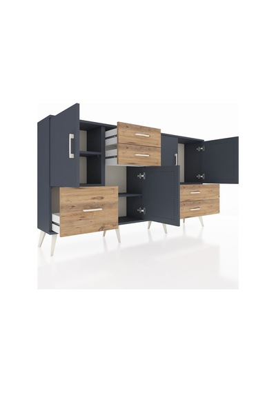 Arges Konsol 4 Raflı 5 Çekmeceli 4 Kapaklı 176x30x99 Antrasit-antrasit/çam Antrasıt/atlas Çam - Antrasıt Arges Konsol 4 Raflı 5 Çekmeceli 4 Kapaklı 176x30x99 Antrasit-antrasit/çam Antrasıt/atlas Çam - Antrasıt
