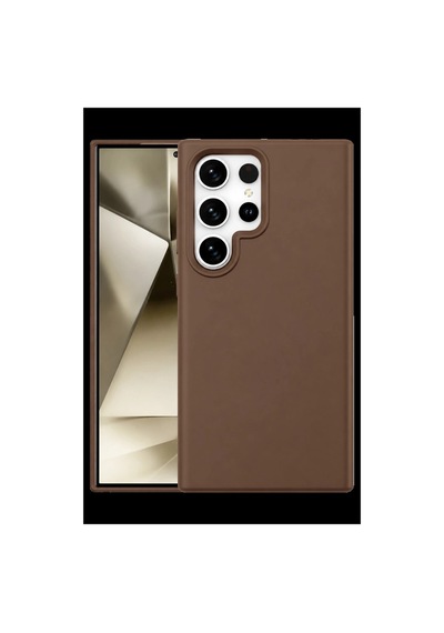 Newface Samsung Galaxy S24 Ultra Kılıf First Silikon - Kahverengi