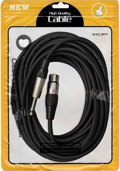 Magicvoice 15metre Canon Xlr Dişi - 6.35mm Mono Erkek Metal Jak Mikrofon Ses Kablosu
