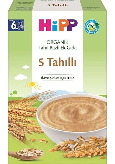 Hipp Organik 5 Tahıllı Tahıl Bazlı 6+ Ay Kaşık Maması 200 G