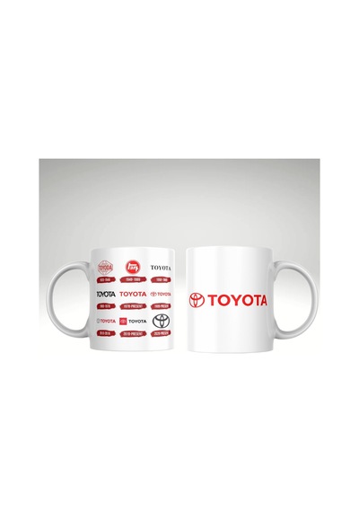 Applucky Toyota Logo Tarihçesi Baskı Kupa Bardak Beyaz