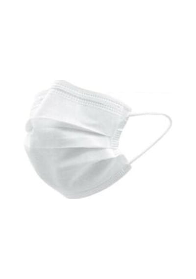 3 Katlı Lastikli Telli Kokusuz Cerrahi Maske 50'Lik Kutu Beyaz