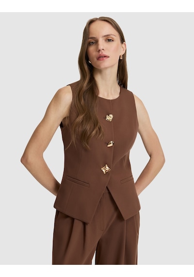 Pierre Cardin Kadın Kahverengi Yelek Dokuma 50320344-vr029