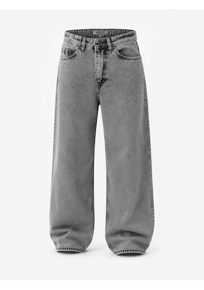Classics Men Black Wood Denim Erkek Baggy Jean Pantolon 7748 Gri