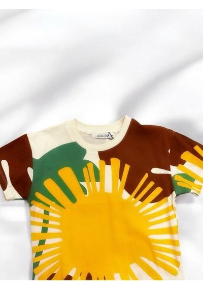 Jack Lions Erkek Bebek Çocuk Pamuklu Desenli Tshirt-14559 Çok Renkli