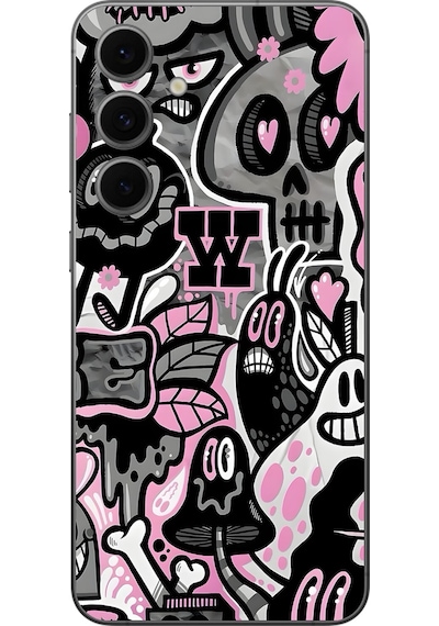 Samsung Galaxy S24 Fe Uyumlu Şeffaf Kılıf Graffiti 10 Tasarımlı