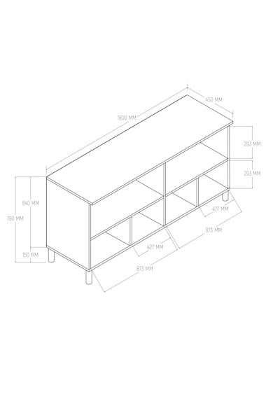 1700 Monza 180 Cm Membran Mdf Kapaklı Bohem Konsol Sepet-beyaz
