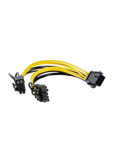 Pcı Express 6-Pin To 2X6 + 2-Pin 6-Pin / 8-Pin Gpu Power Güç Ka