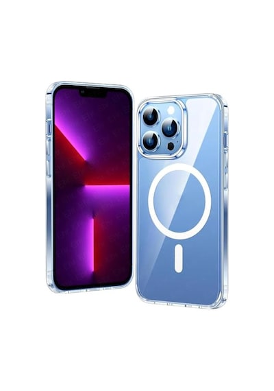 Tr İphone 14 Pro İle Uyumlu Yüksek Kalite Kablosuz Şarj Özellikli Silikon Telefon Kılıfı Şeffaf, Wireless Magsa Diğer