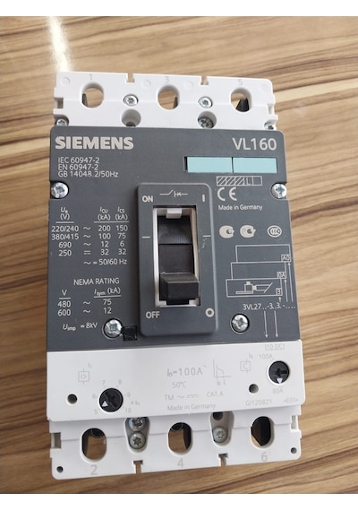 Siemens 3x160A/70kA Termik ve manyetik ayar sahalı şalter
