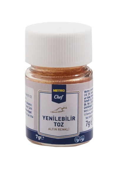 Metro Chef Yenilebilir Toz Boya 7 G Altın Rengi Pastacılık Ürünleri Tarı