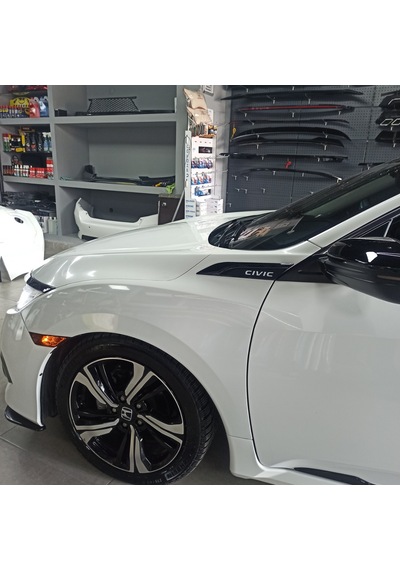 HONDA CİVİC FC5-FK7 2016-2021 UYUMLU PİANO BLACK ÇAMURLUK VENTİ