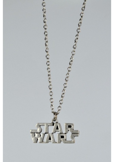 Star Wars Gümüş Kaplama Zincir Kolye 60 CM Siyah
