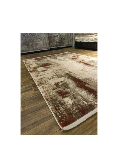Woven Modern 03c Bej-kahve-bordo Halı Çok Renkli