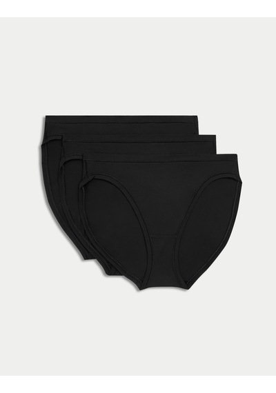 Marks & Spencer 3 Lü Flexifit Modal Yüksek Bel Külot Siyah