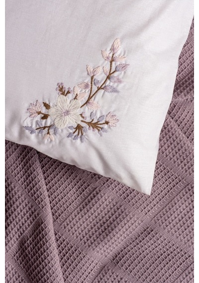 Cotton Box Spin Tek Kişilik Pike Takımı Mauve Lila