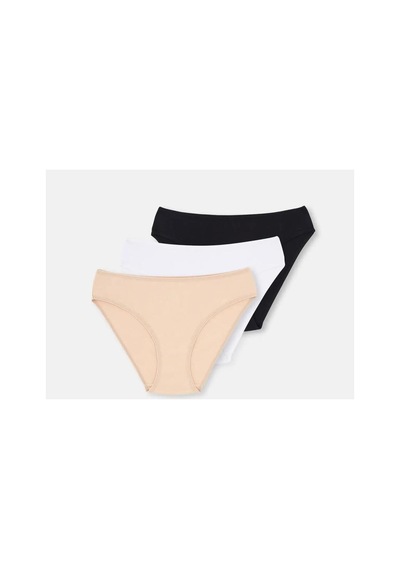 Dagi Kadın Pamuklu 3'lü Klasik Slip Külot Çok Renkli