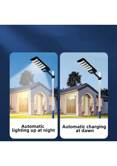 Direkli Güneş Enerjili Solar Sokak Lambası - Led Aydınlatma, Hareket Sensörlü, Kumandalı, Garaj Girişi, Bahçe, Otopark Ve Yol Aydınlatma