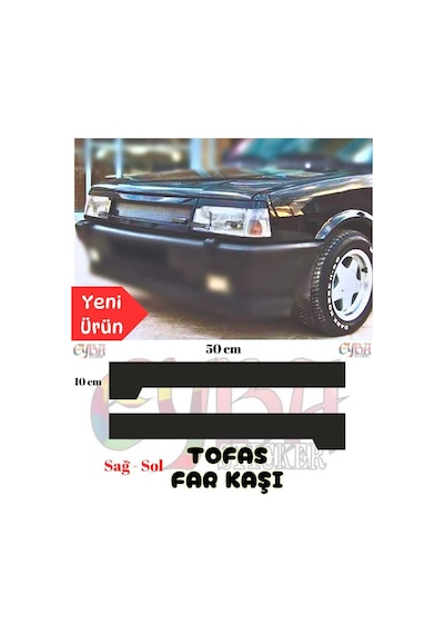 Tofaş Far Kaşı Sağ-sol 2 Adet Siyah
