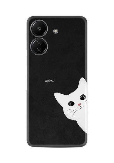Tecno Spark Go 2024 Kılıf Desenli Silikon Platinium Series Çılgın Kedi 1895
