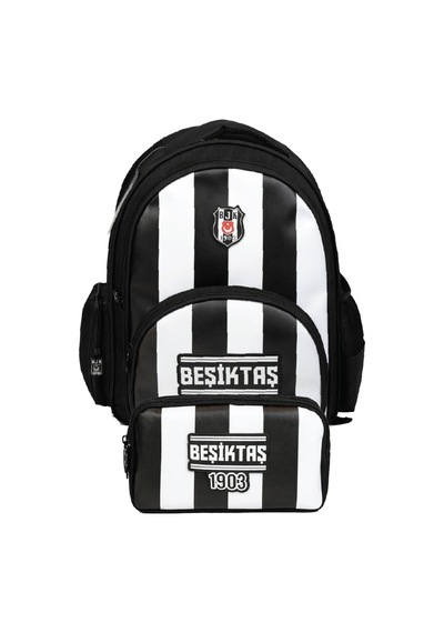 Beşiktaş İkili Okul Çantası Ve Kalemlik Seti Siyah - Beyaz Beşiktaş 1903 Baskılı Erkek Çocuk - Setbjk26357c Çok Renkli