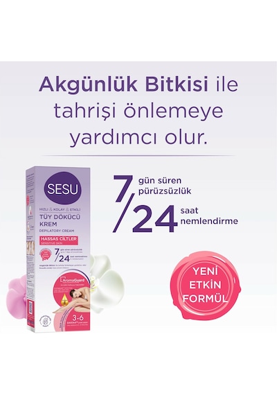 Sesu Tüy Dökücü Krem Hassas Cilt 40 Ml X 6 Adet
