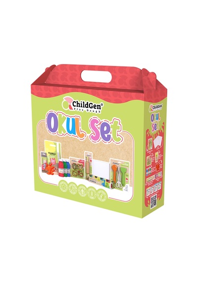 Childgen Okul Set Çok  Renkli