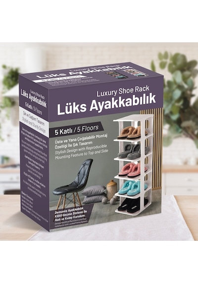 5 Katlı Pratik Ayakkabılık - Ayakkabı Rafı Timya/go1395 199204 Çok Renkli