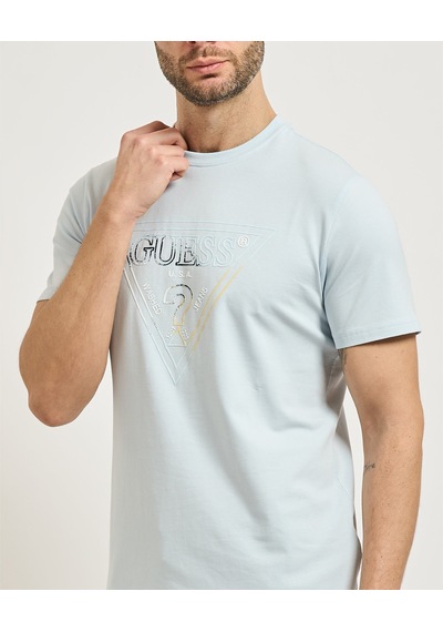 Guess M6gı11k2992 Cn Ss Triangle Hd Mu Erkek Tişört Mavi