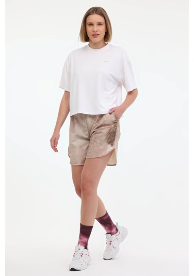 Lumberjack Wl Bamb 11bmb-004 5fx Ekru Kadın Kısa Kol T-shirt Bej