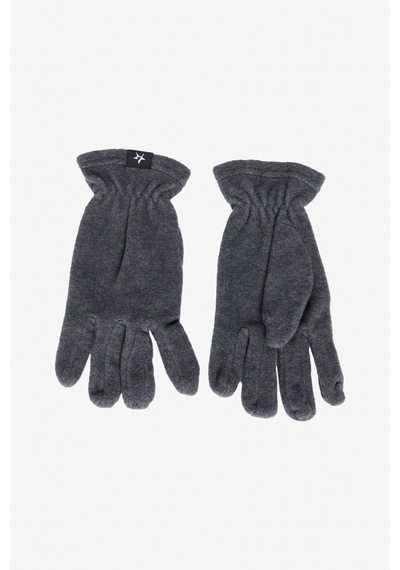 AC&Co / Altınyıldız Classics Erkek Antrasit-melanj Polar Bere Boyunluk Eldiven Set