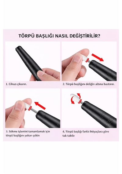 Şarjlı Kablosuz Elektrikli Tırnak Törpüsü Profesyonel Manikür Pedikür Cihazı