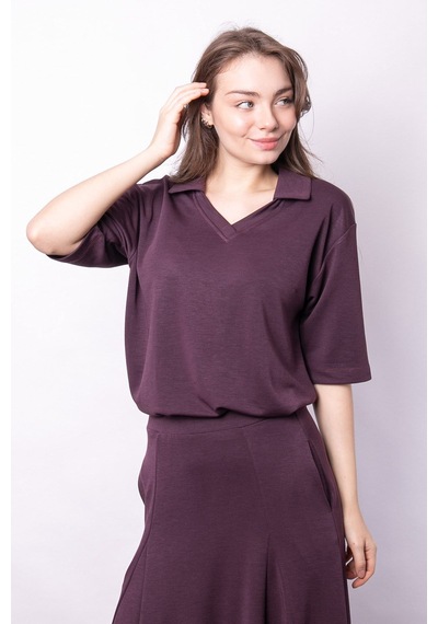 Kadın Yumşak Dokulu Esnek Kumaş V Yaka Yakalı Düşük Omuzlu Dirsek Boy Kollu Oversize Bluz-bordo Bordo Kadın Yumşak Dokulu Esnek Kumaş V Yaka Yakalı Düşük Omuzlu Dirsek Boy Kollu Oversize Bluz-bordo Bordo