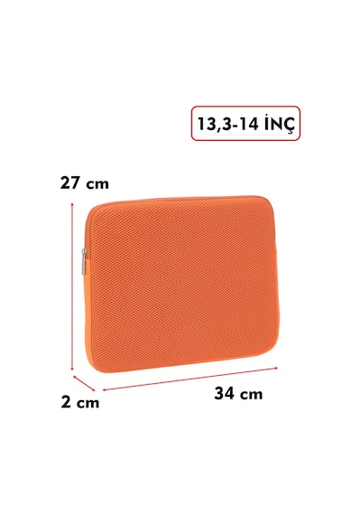 Macbook Air Pro 13 & 13.3-14 inç File Laptop Kılıfı 185 gr Tüm Marka ve Modeller İle Uyumludur Turuncu