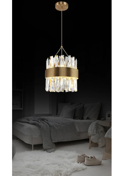 Roxy Tekli Taşlı Led Avize 3119-w83-2q-ky Eskitme