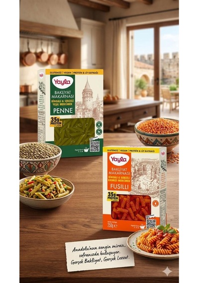 Yayla Kırmızı Mercimek Fusulli + Yeşil Mercimek Penne 250 Gr