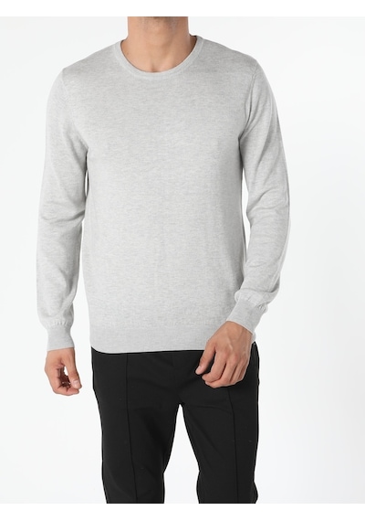 Colin's Regular Fit Bisiklet Yaka Erkek Gri Kazak CL1051445_Q1.V2_LGM