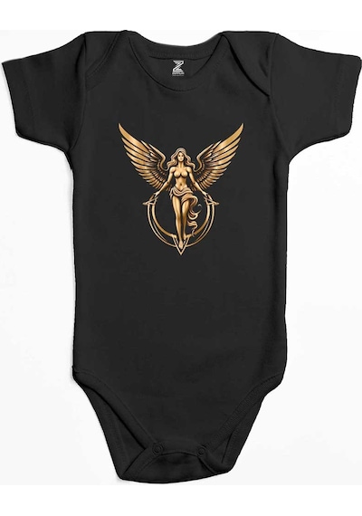 Zepplin Giyim Gold Angel Siyah Bebek Body Zıbın