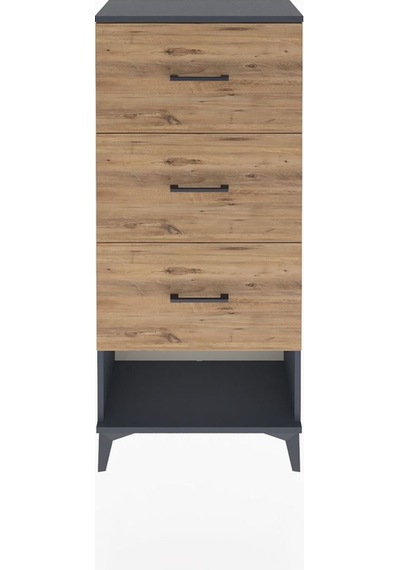 Arges Dolap 3 Çekmeceli 60x30x134 Antrasit-çam Antrasit