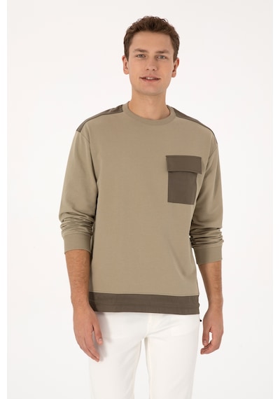 U.s. Polo Assn. Erkek Açık Haki Sweatshirt 50316401-vr183 Acık Hakı