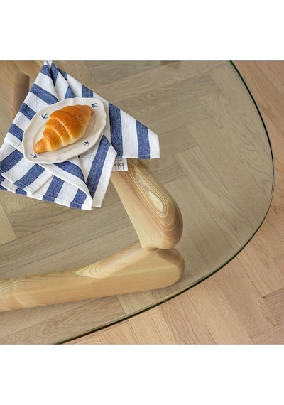 VitrA, Yeni Nesil Modern Elips Geometrik Orta Cam Sehpa, Natural
