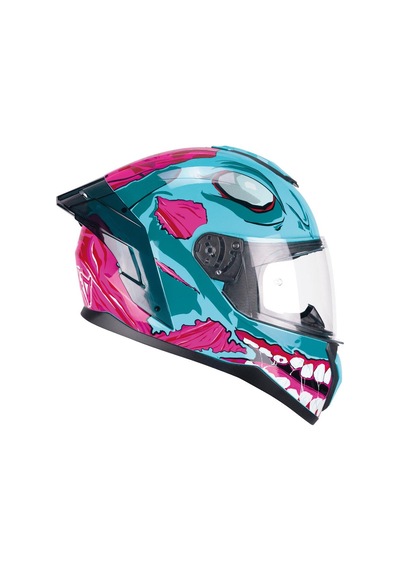 Cgm 330r Rıot Undead Kapalı Kask Mavi/rosa-m