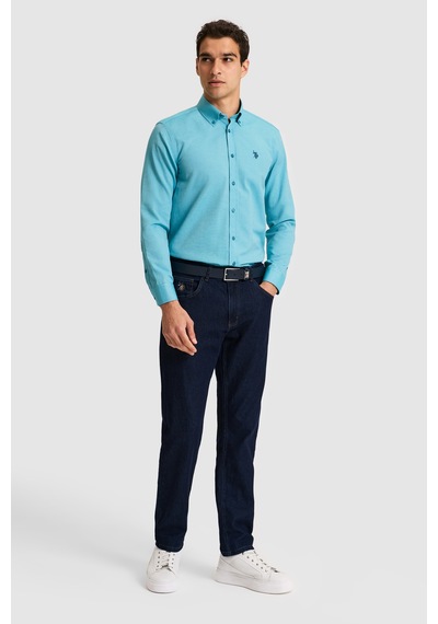 U.s. Polo Assn. Erkek Petrol Gömlek Basic 50324708-vr102
