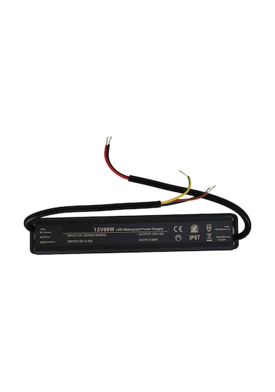 HazarLed 12 Volt 5 Amper Ip67 Su Geçirmez Dış Cephe Led Adaptör 60 Watt