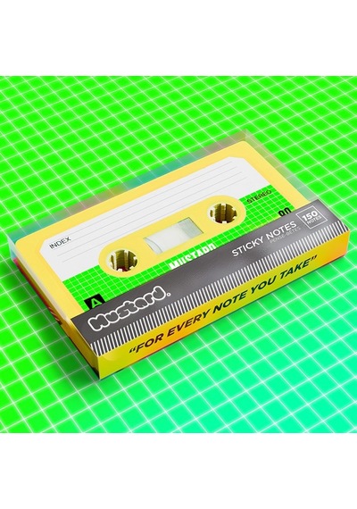 Mustard Kaset Sticky Not Kağıdı