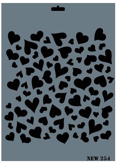 Rich New Seri N254 Stencil 35X25 Cm