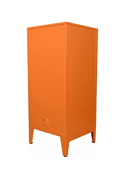 Alfafonet Ziglat Serisi Kilitli Metal Home Office Dolabı Cam Kapaklı Turuncu Ral 2004 450x1050x450 Mm
