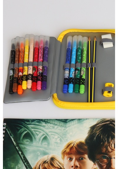 Maped X Dekomus Lisanslı Harry Potter Magic School Collection 35 Parça Full+full Boyama Seti Ve Büyük Boy Resim Defteri Seti Altın