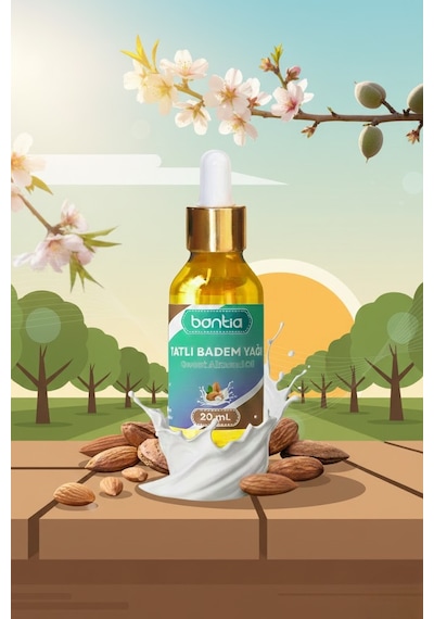 Tatlı Badem Yağı 20 Ml Soğuk Sıkım %100 Saf Kaş Kirpik Ve Saç Bakımı 20 ML