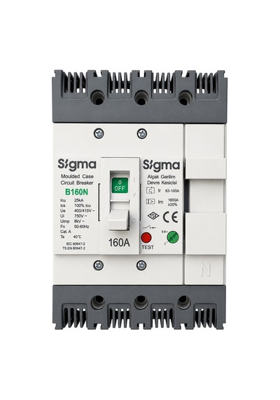 Sigma Ayarlı Tip Ag Devre Kesici B160 160a 4p 25ka